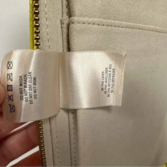 Anthropologie Gold Metallic Clutch Zip Around Closure Planner Wallet 9X6 - Picture 12 of 12